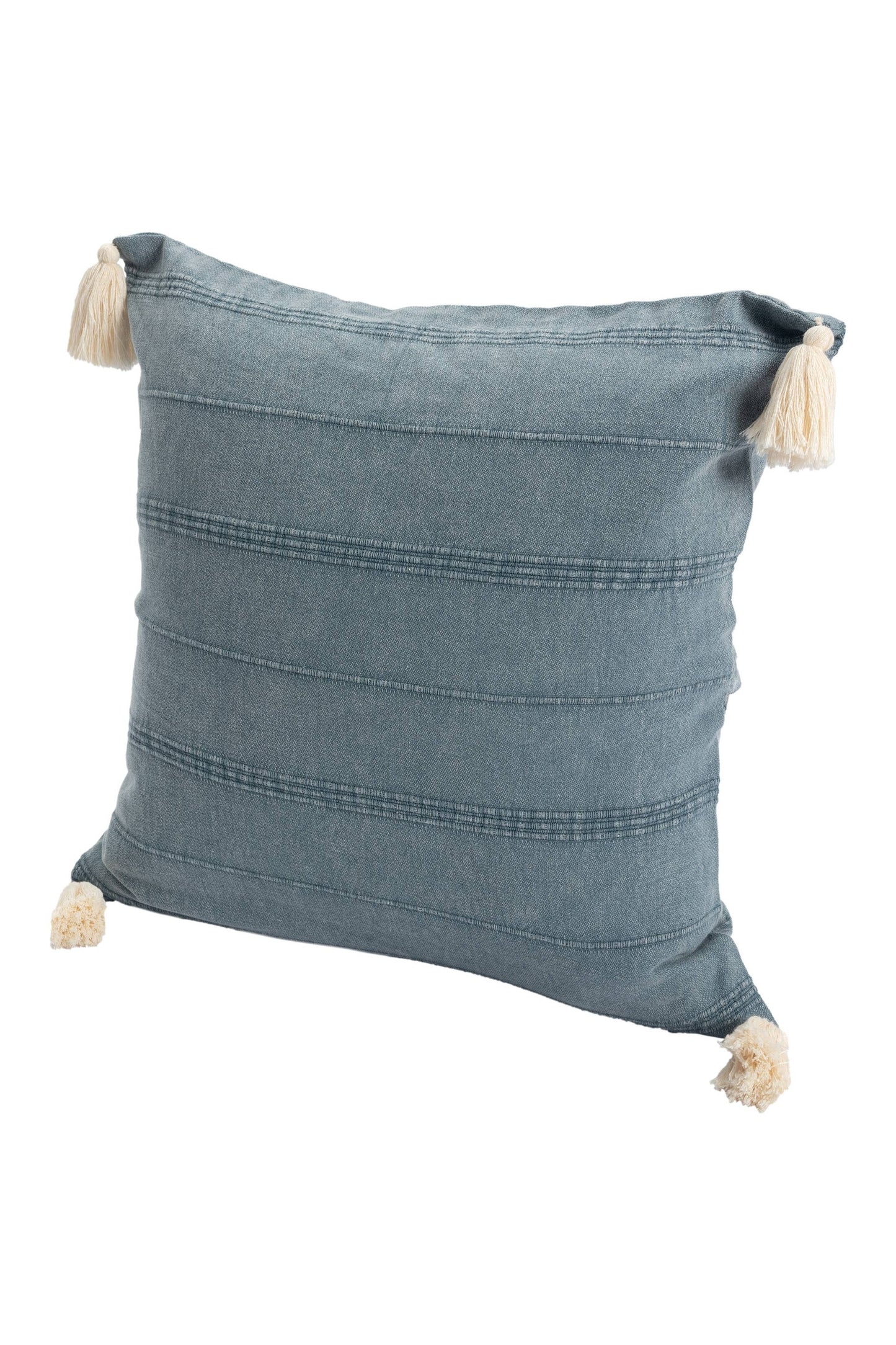 Starlin Subtle Striped Organic Turkish Cotton Throw Pillow: Burgundy