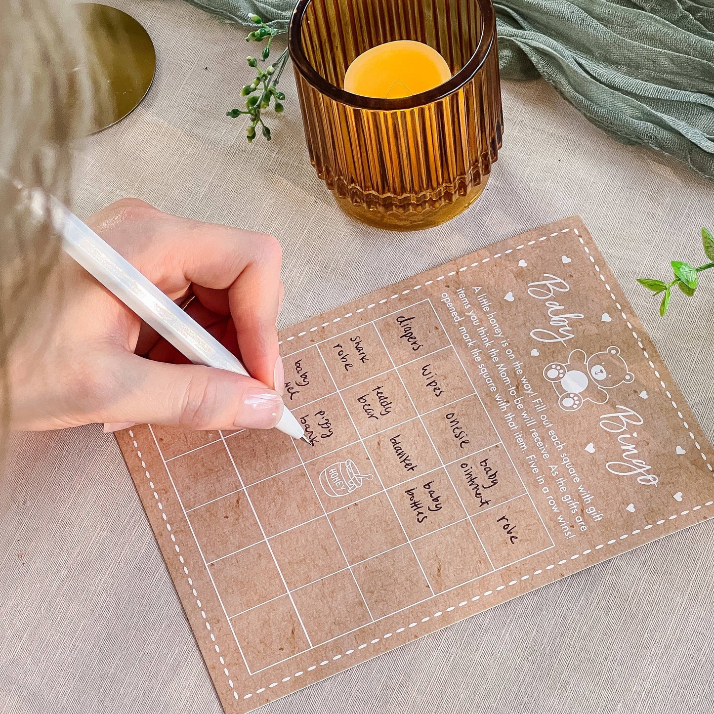 Kraft Bear Diaper Raffle & Scratch Off Game Set
