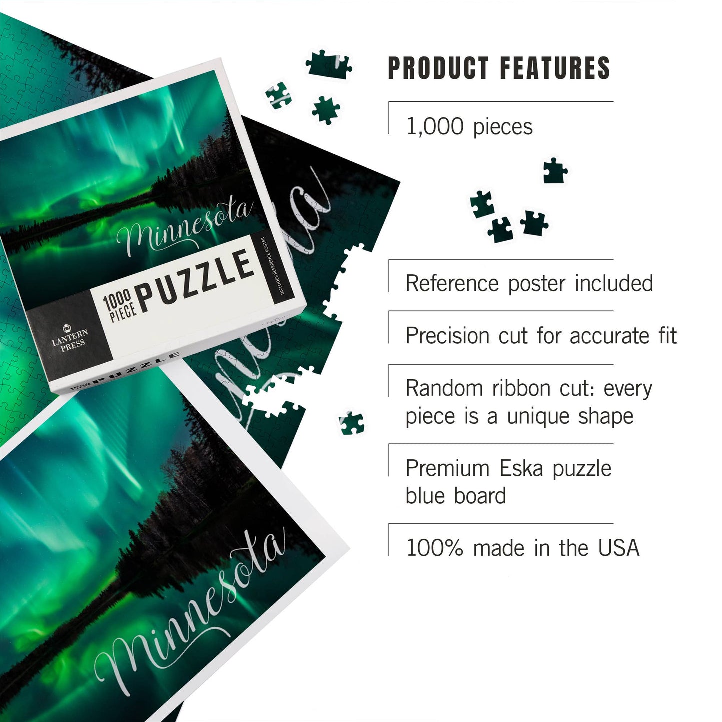 1000 Piece Northern Lights MN Puzzle