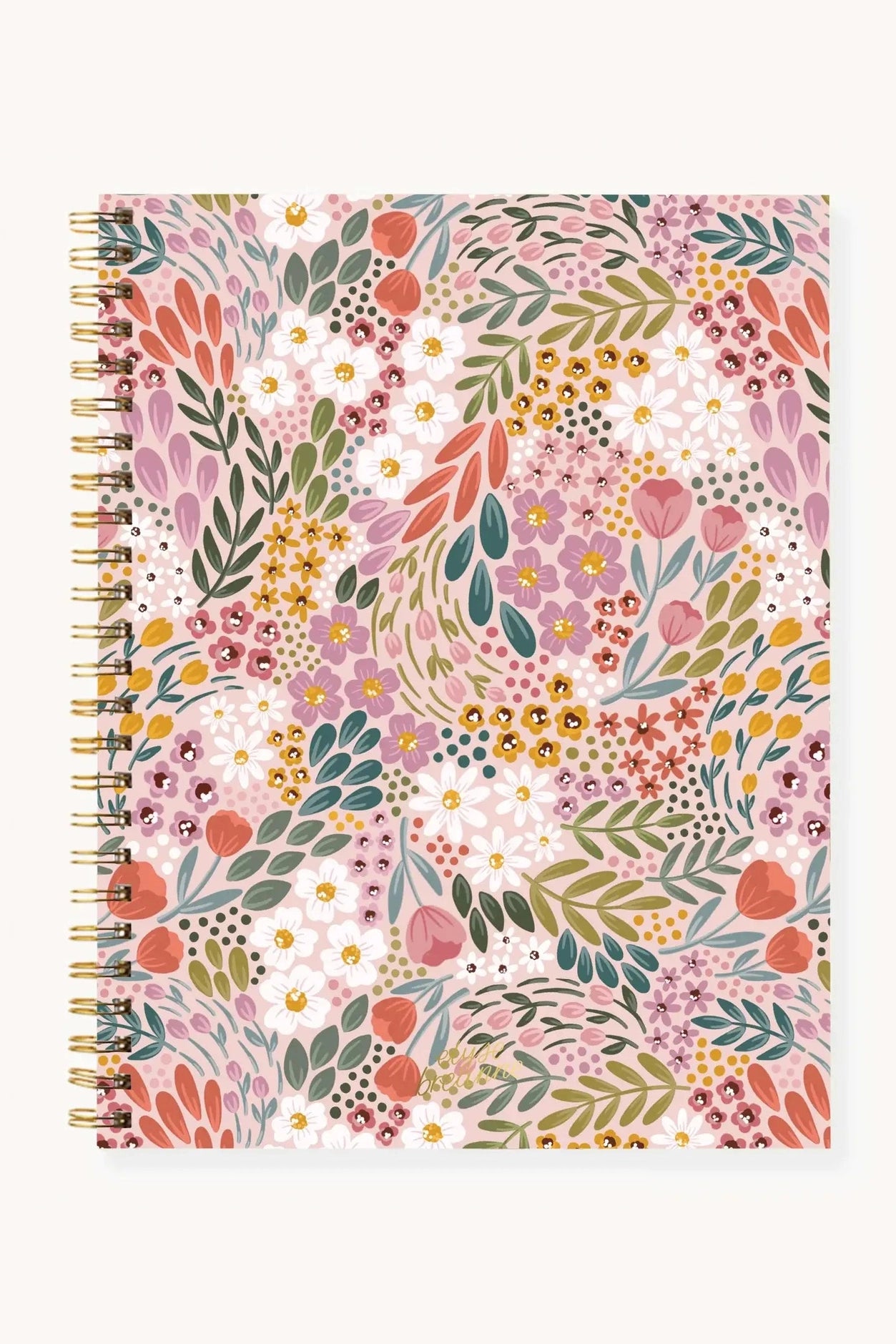 Floral Softcover Spiral Notebook: Pressed Floral