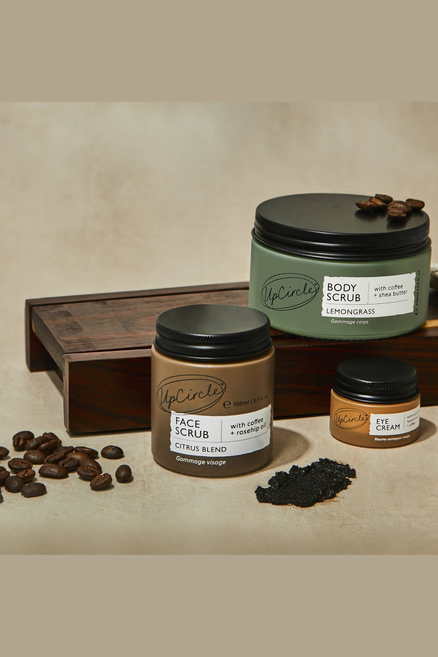 Vegan Face Scrub with Coffee + Rosehip [Citrus blend] Exfoliator