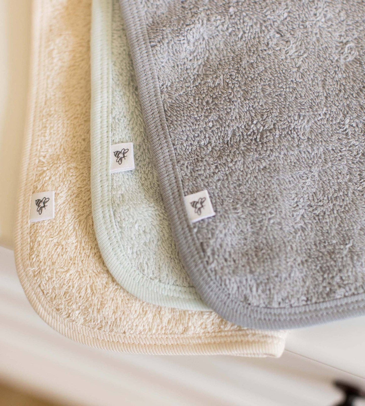 Quarry Organic Cotton Woven Terry Solid Washcloths 3 Pack