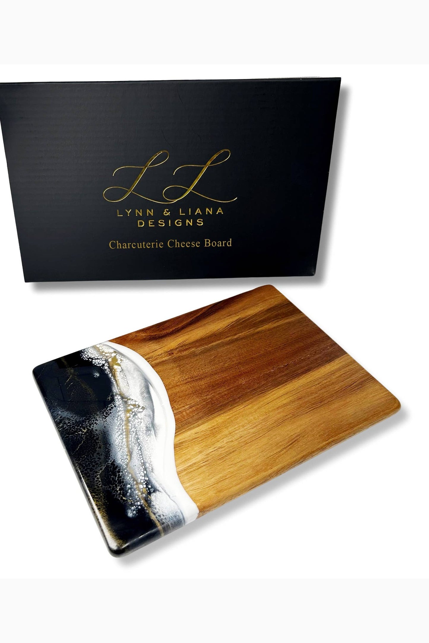 Wood Resin Date Night Cheese Charcuterie Board - Northern Lights