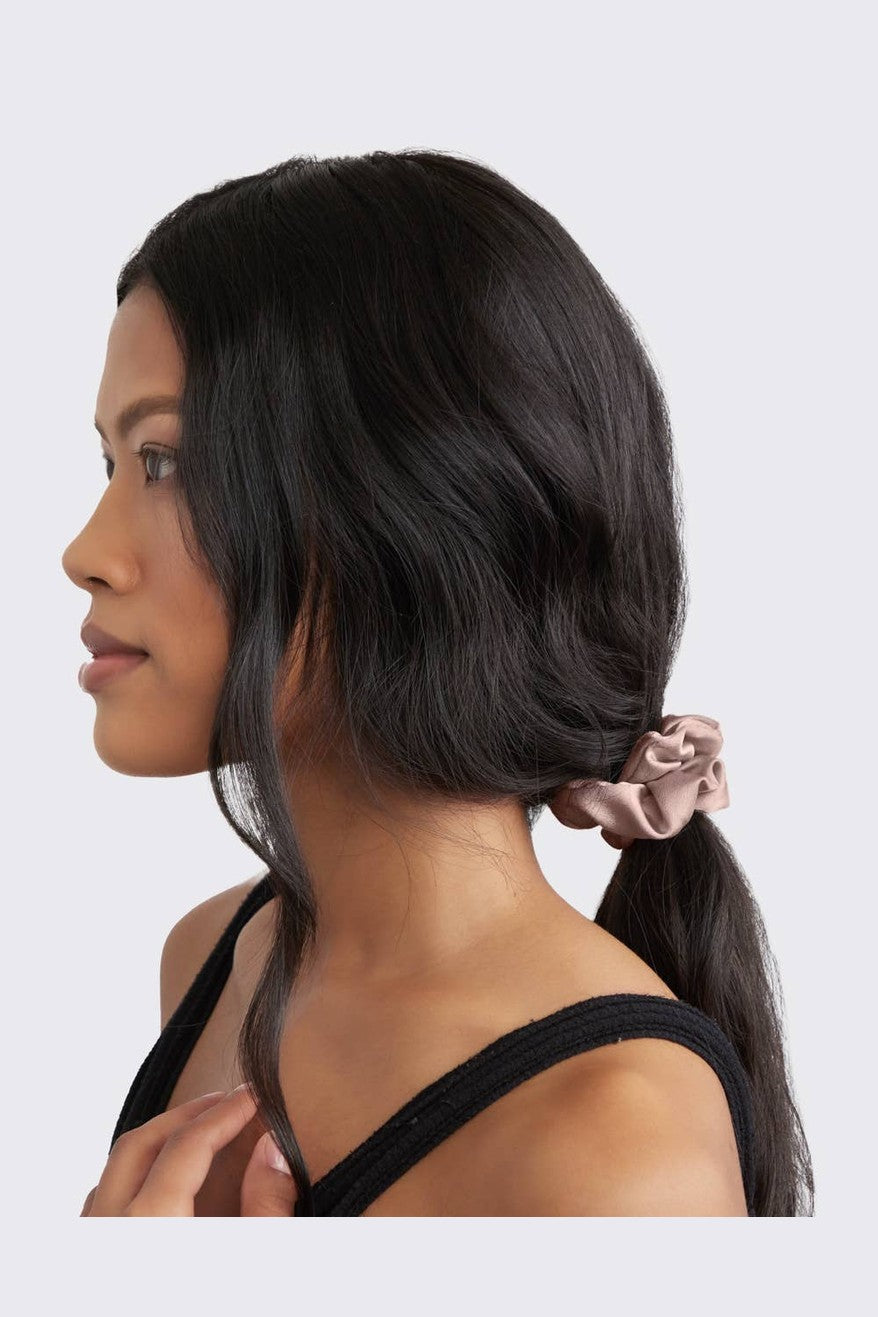 Satin Sleep Scrunchies 5pc- Cameo
