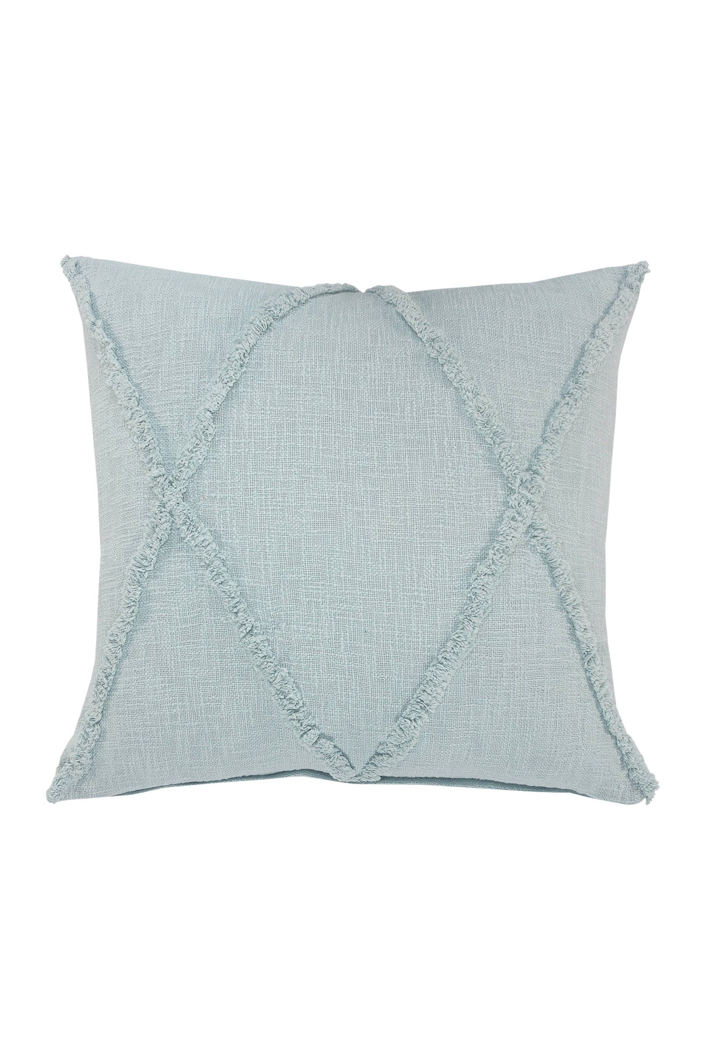 Roston Solid Decorative Diamond Tufted Cotton Throw Pillow: Sky Blue / 20" x 20" / Poly Filled