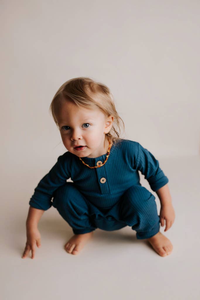 Mauve  Baby Ribbed Playsuit with Pockets: 12-18 Months