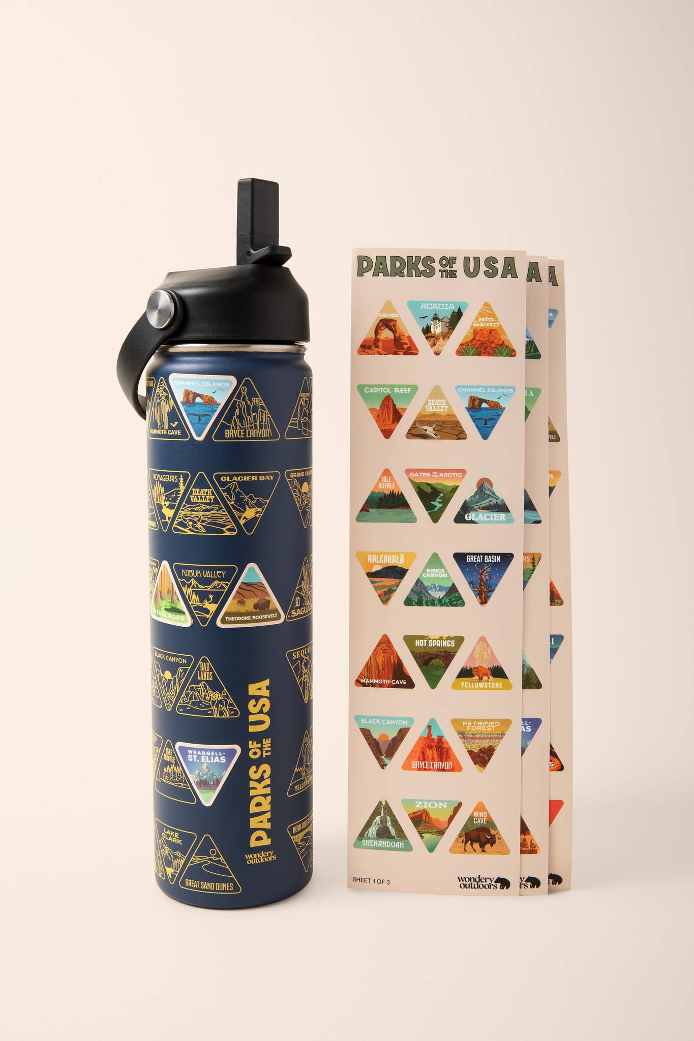 The Original Parks of the USA Bucket List Bottle 24oz: White