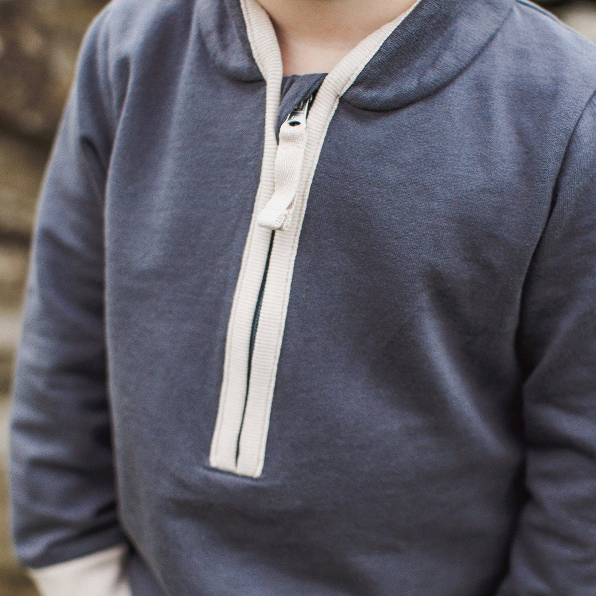 Quarter-Zip Baby Boy Jumpsuit: 6-9M