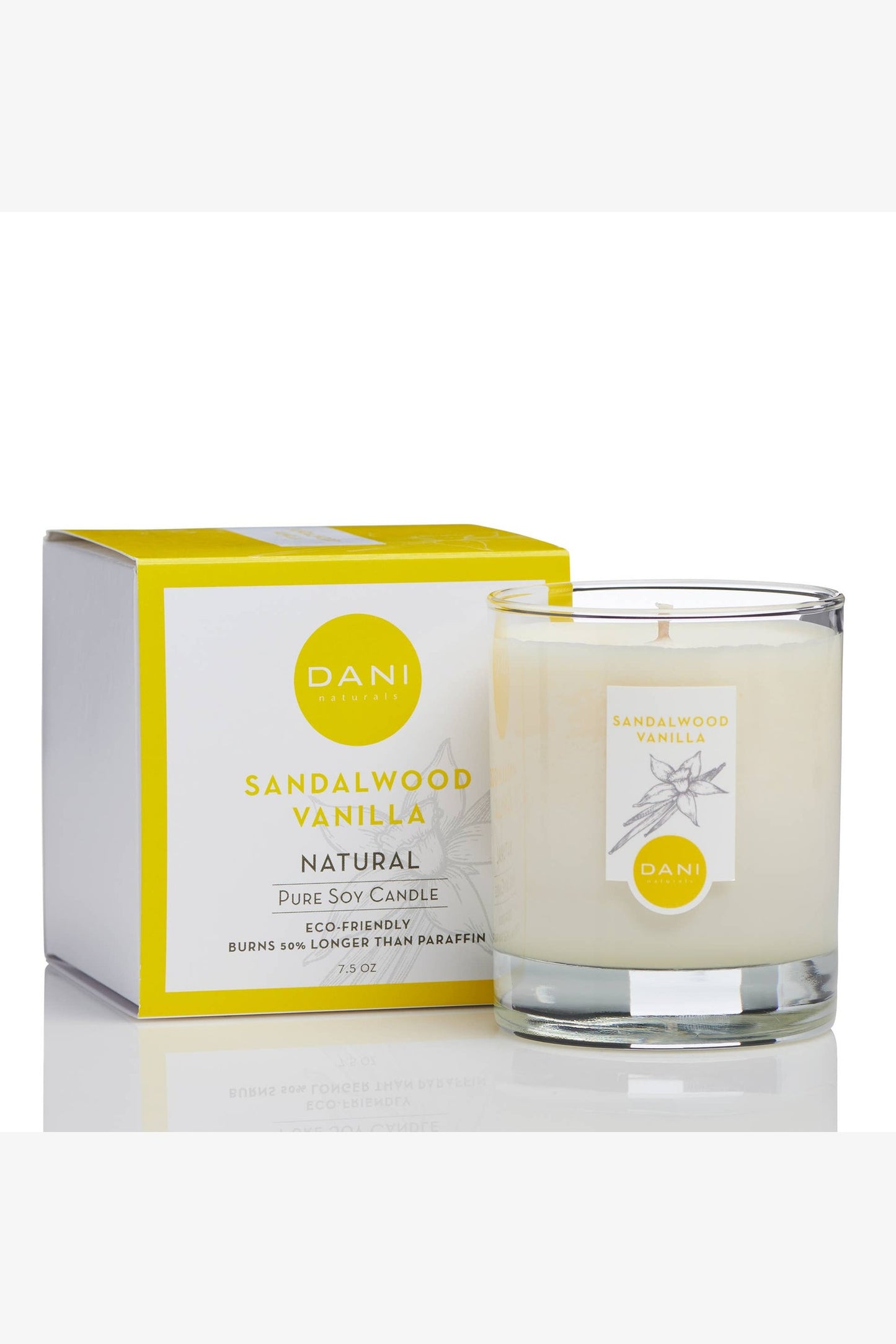Sandalwood Vanilla Glass Candle 7.5oz