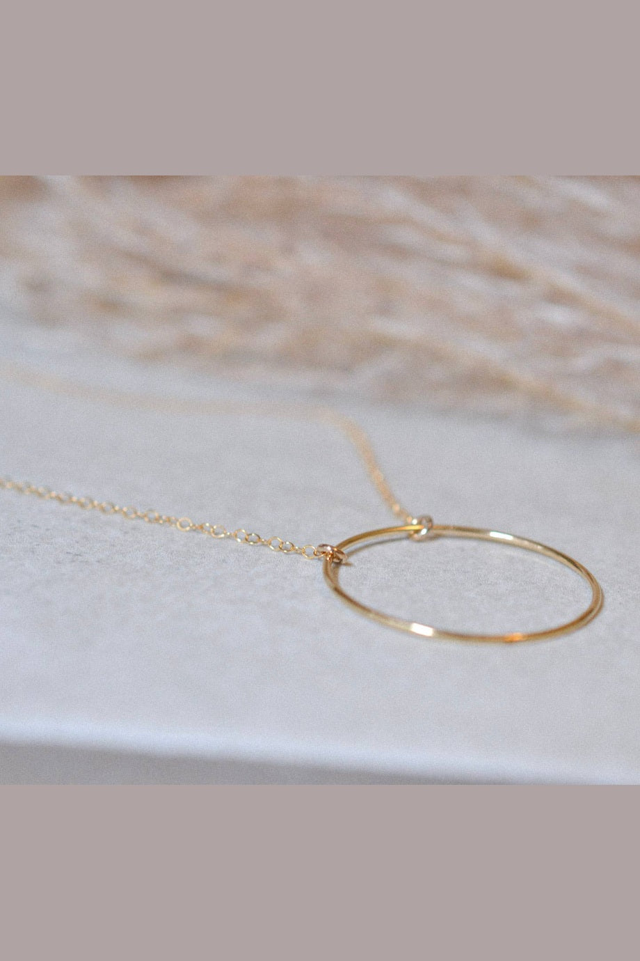 Statement Circle Necklace, Circle of Karma Pendant, Sterling: Sterling Silver