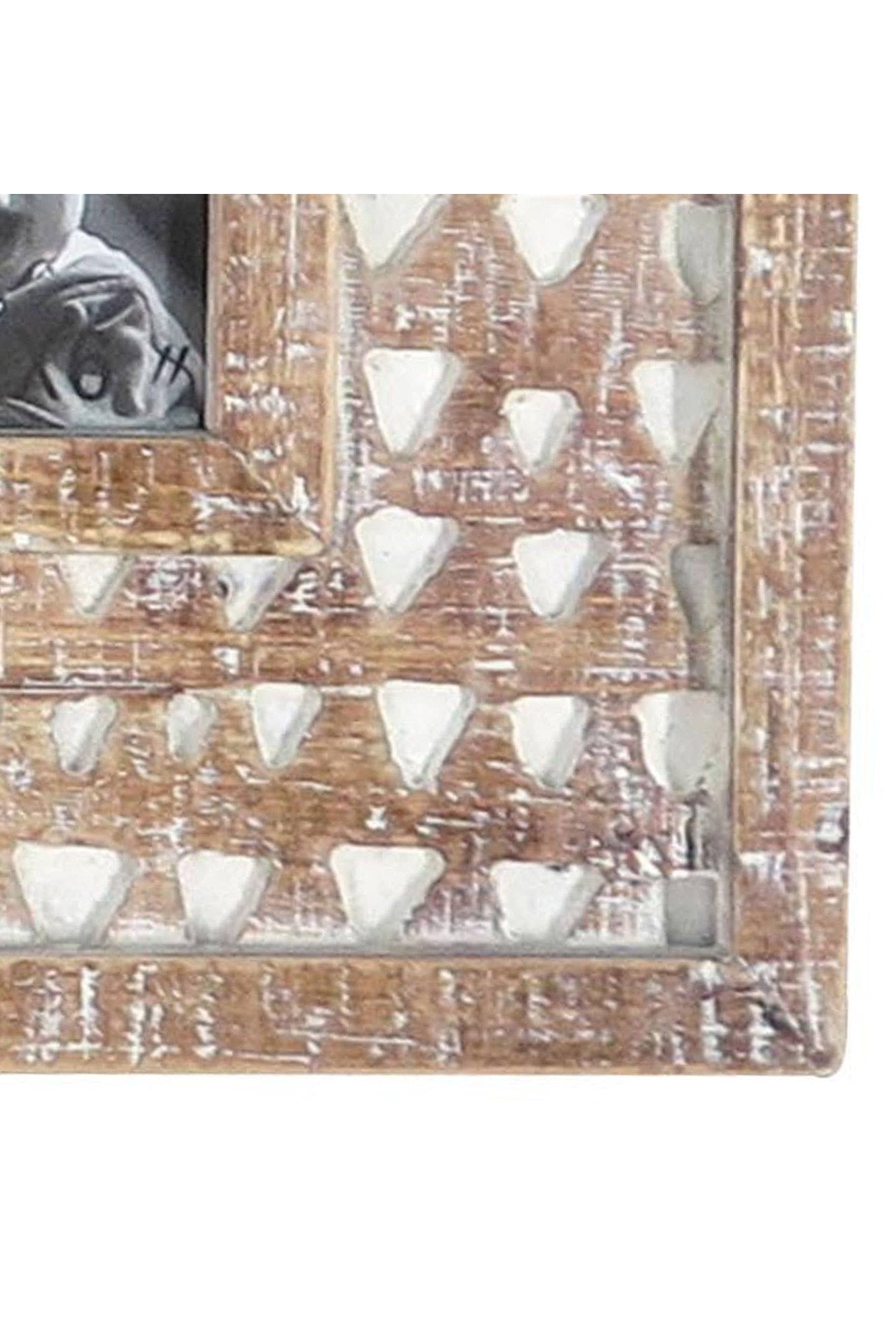 4x6 Photo Carved Triangle Wood Picture Frame