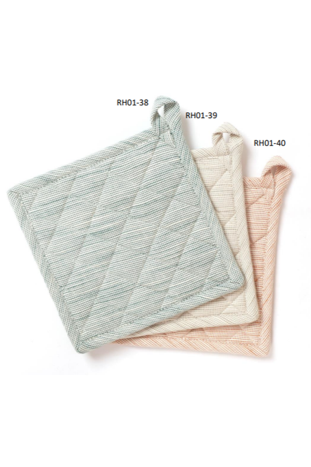 Green Slub Chambray Potholder