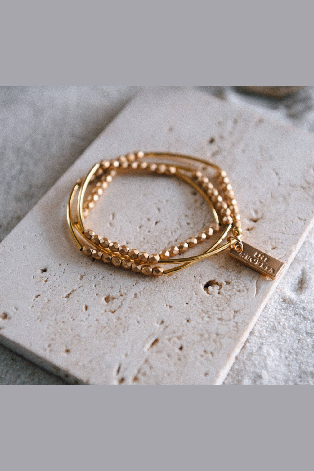 Silver Beaded Triple Wrap Bracelet