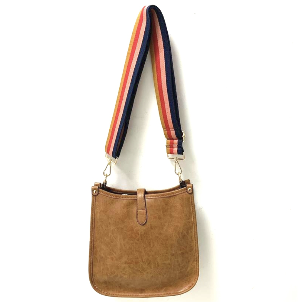 Emmy Courier | Brown/Berry Stripe Strap