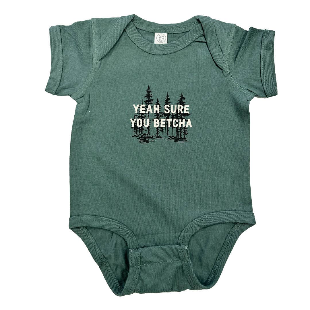 Yeah Sure Onesie: Basil