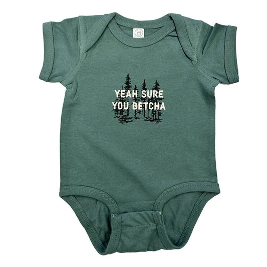 Yeah Sure Onesie: Basil