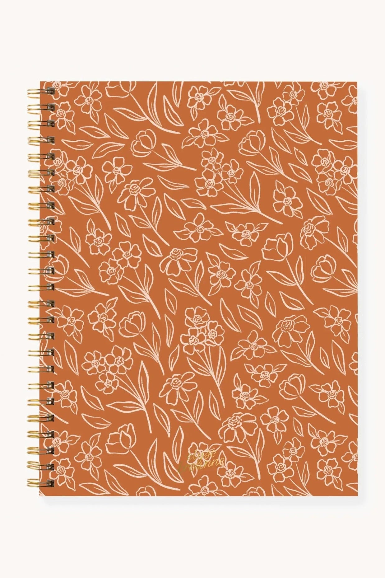 Floral Softcover Spiral Notebook: Pressed Floral