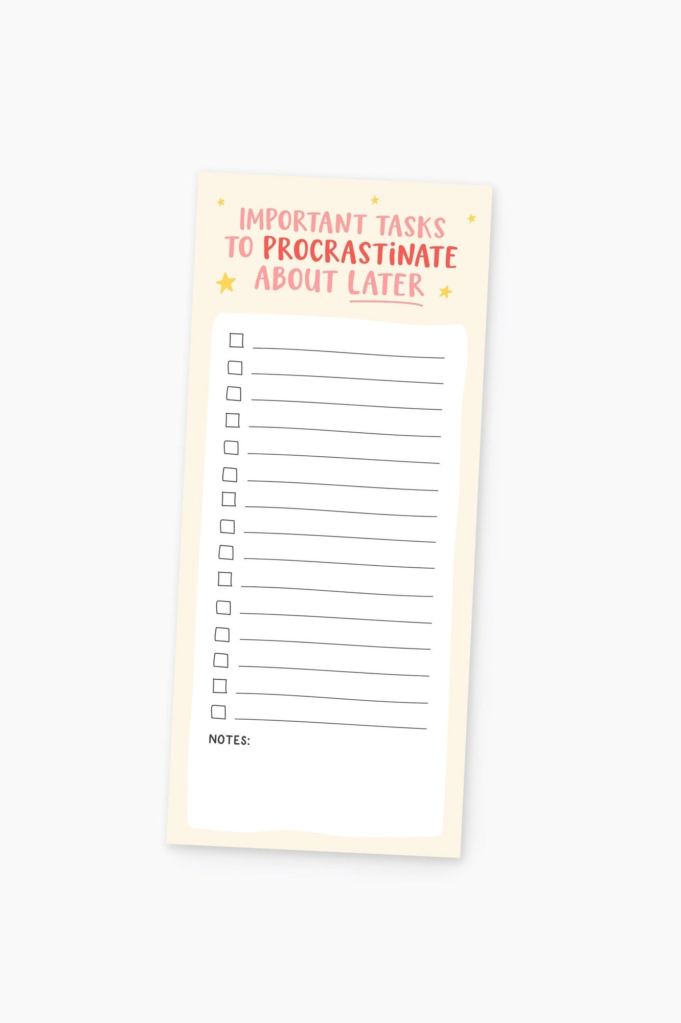 To Do List Procrastinator Notepad