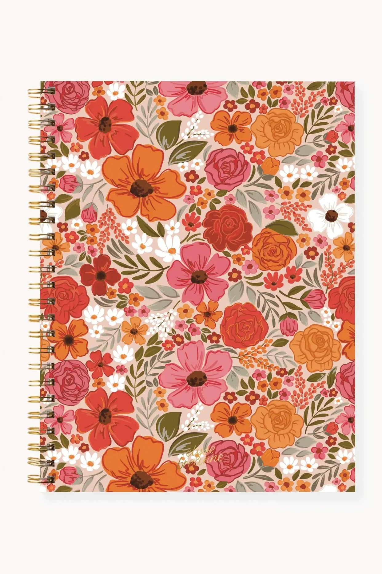 Floral Softcover Spiral Notebook: Pressed Floral