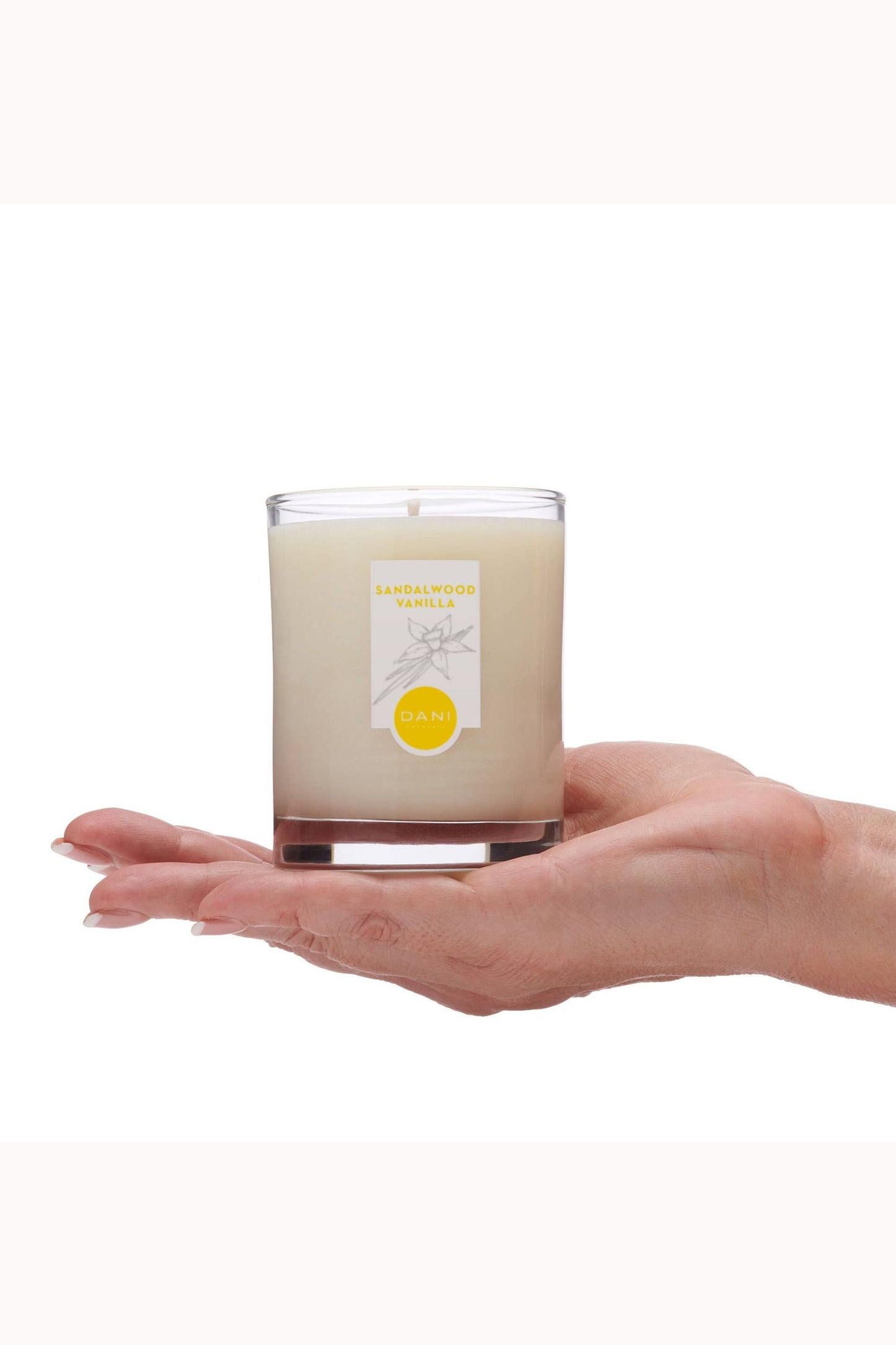 Sandalwood Vanilla Glass Candle 7.5oz