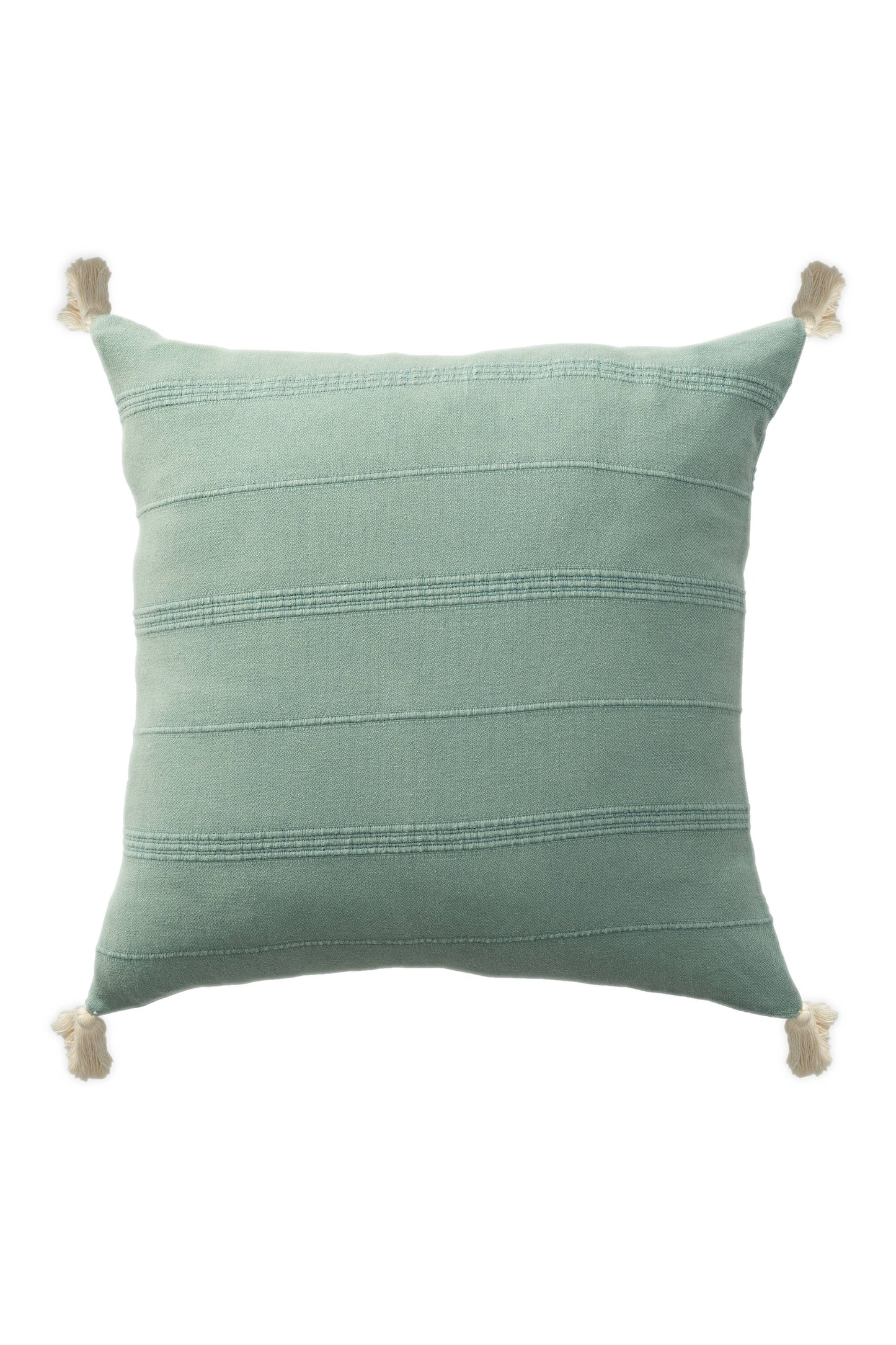 Starlin Subtle Striped Organic Turkish Cotton Throw Pillow: Beige