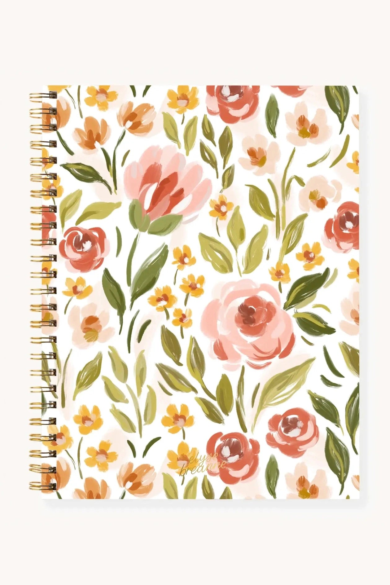 Floral Softcover Spiral Notebook: Pressed Floral