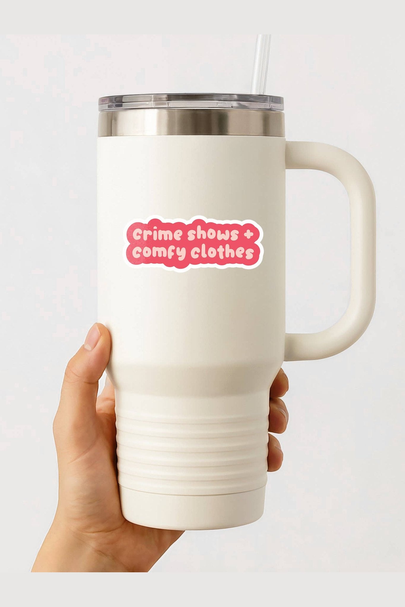 Crime Shows and Comfy Clothes Sticker