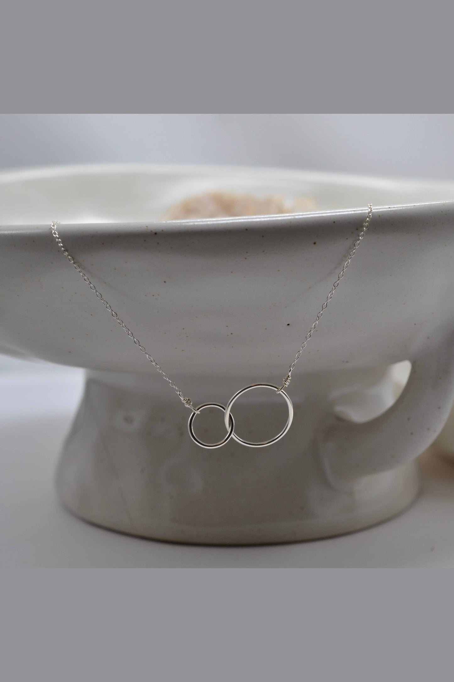 Linked Circle Necklace in Sterling Silver