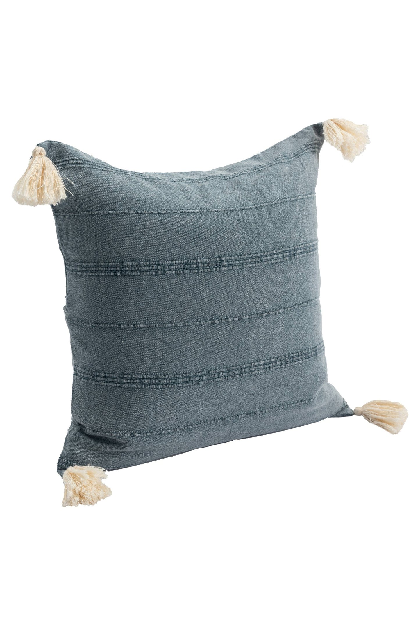 Starlin Subtle Striped Organic Turkish Cotton Throw Pillow: Beige