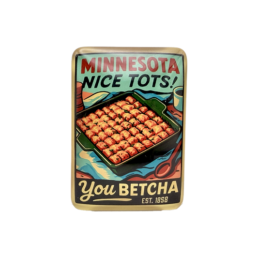 Minnesota Nice Tots Glass Magnet