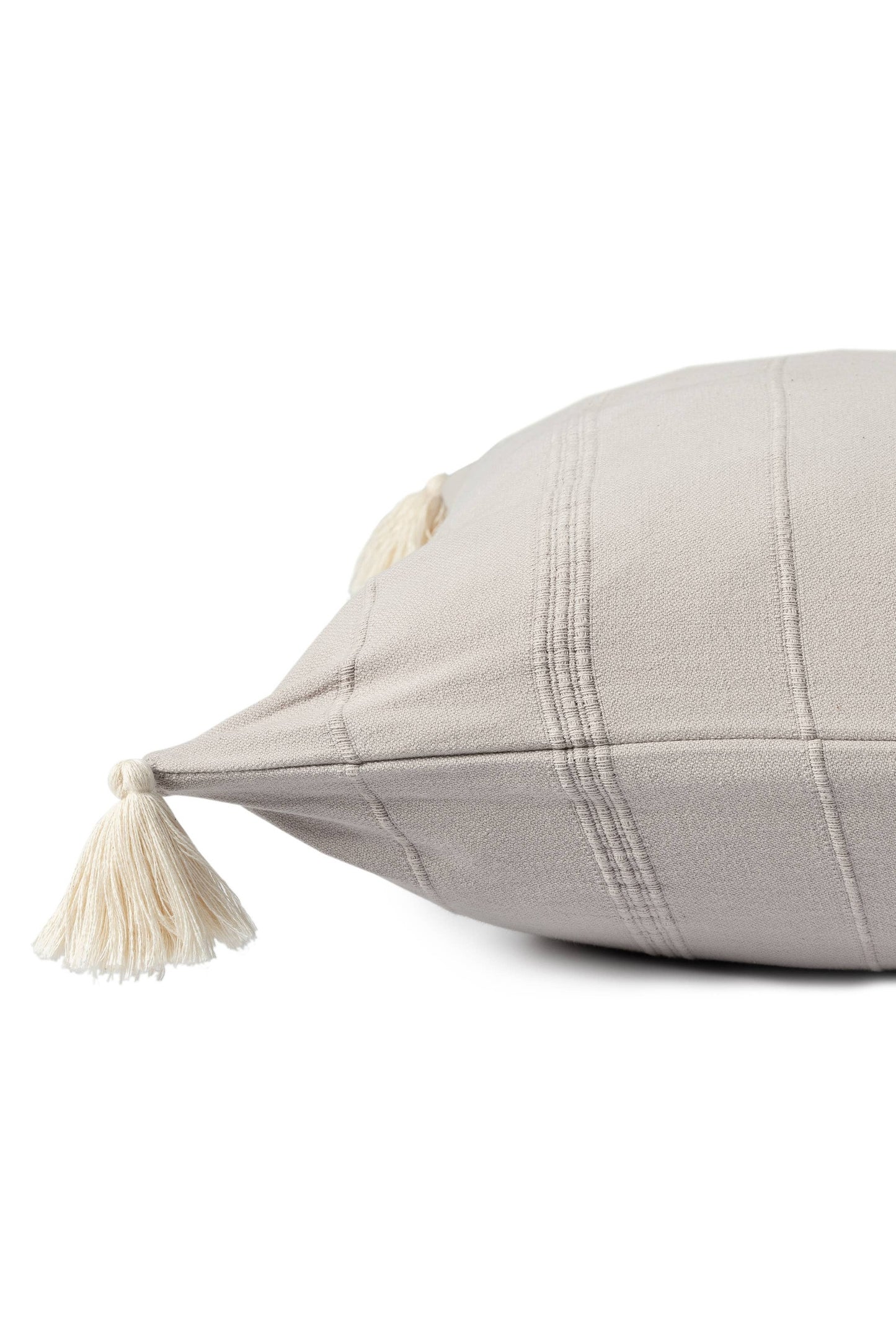 Starlin Subtle Striped Organic Turkish Cotton Throw Pillow: Burgundy