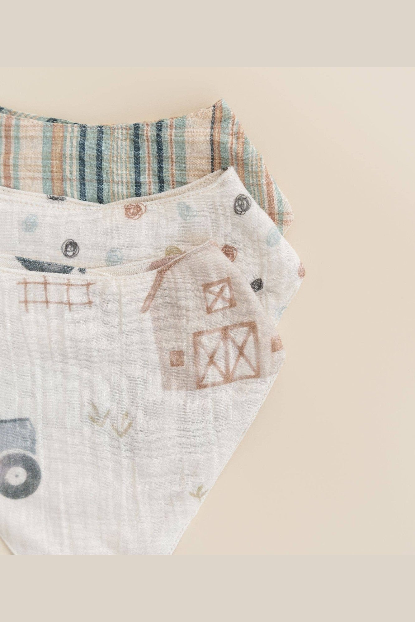 Charlie 3-pc. Farmhouse Tractor Bib set