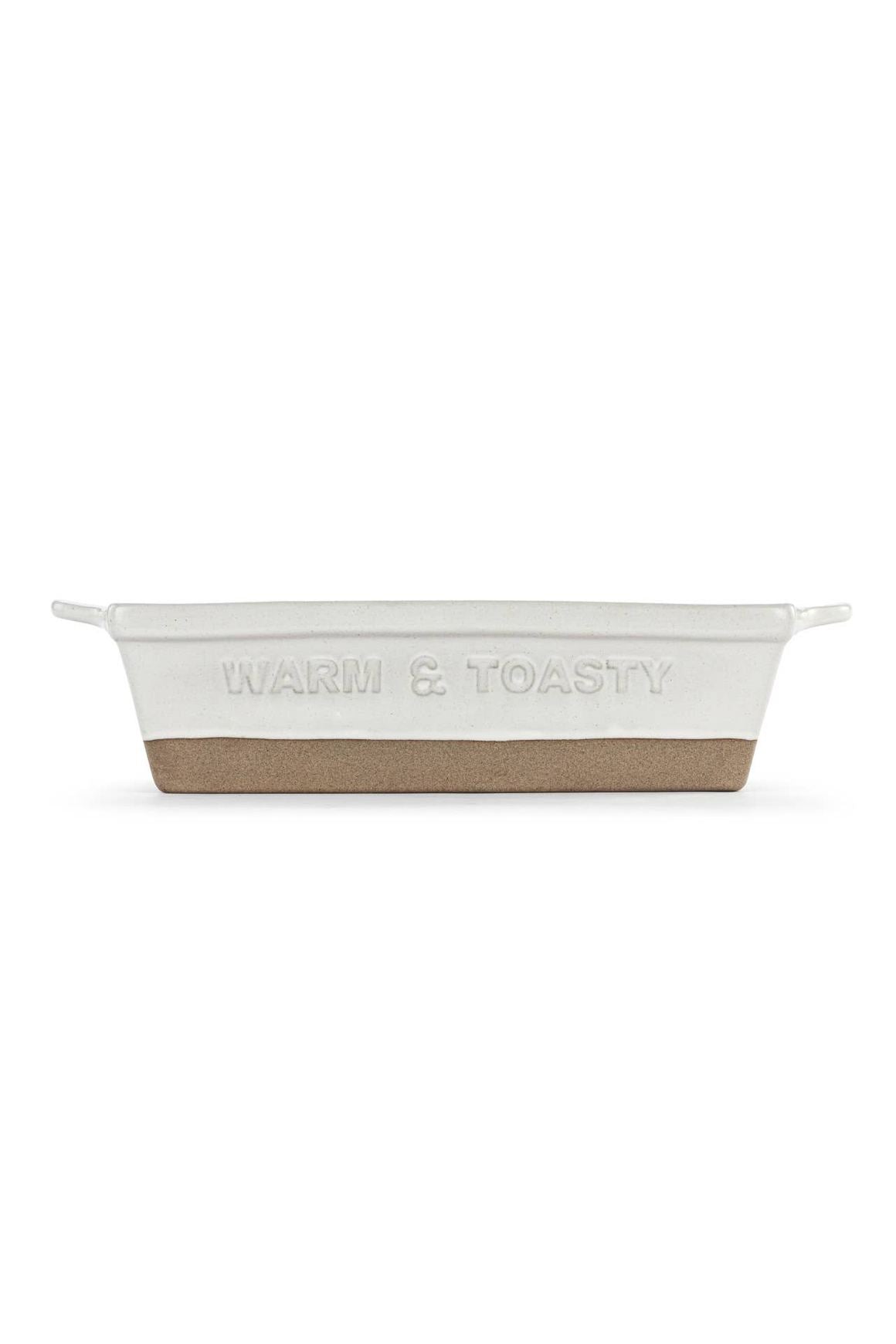 White Gather 'Round Loaf Dish