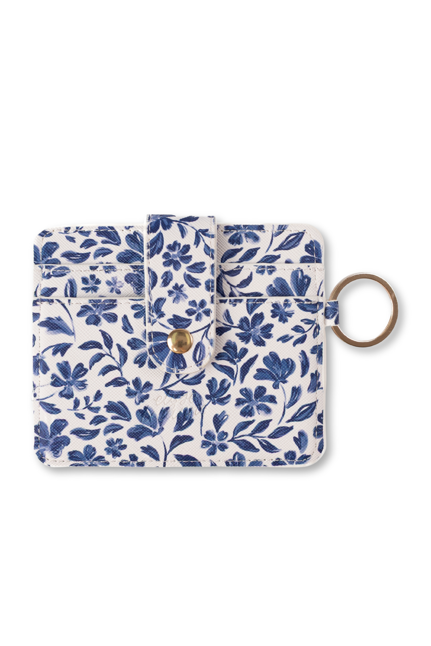 Floral Card Wallet: Watercolor Checkers
