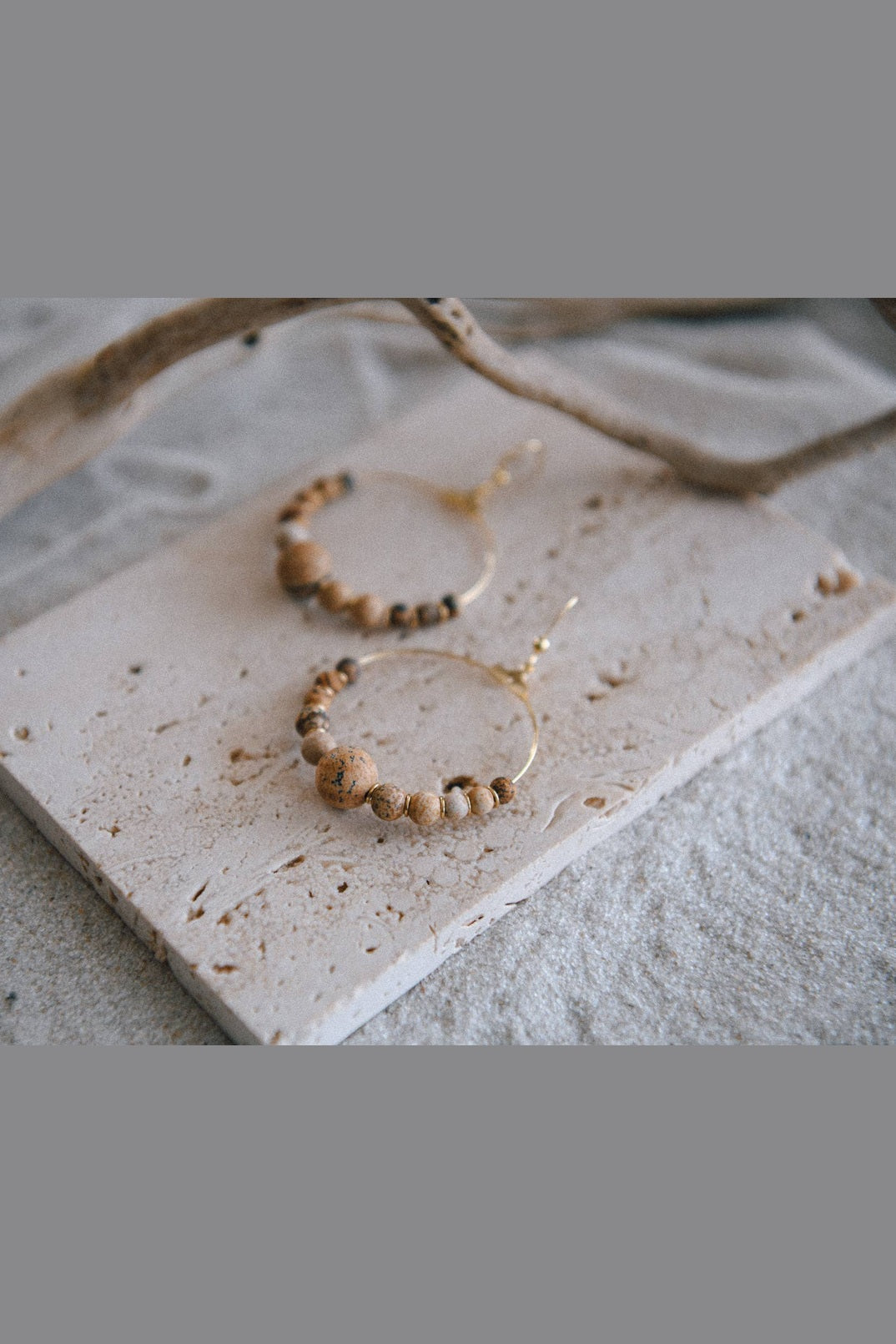 African Turquoise Harmony Gemstone Hoop Earrings