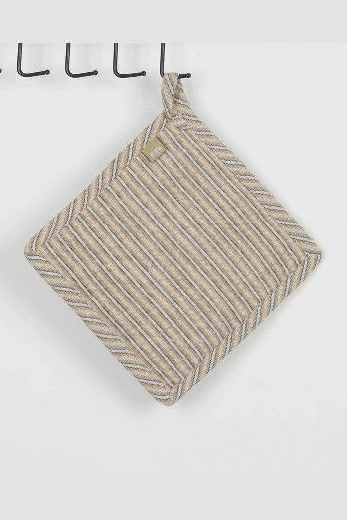 Mustard Seersucker Pot Holder