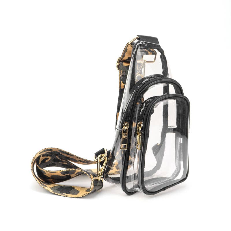 Clear Riley Sling | White/Skyblue/White Aztec Strap