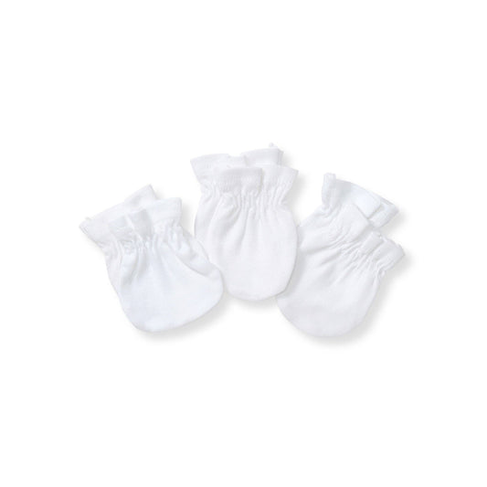 Organic Cotton Baby Mittens 3 Pack: Cloud