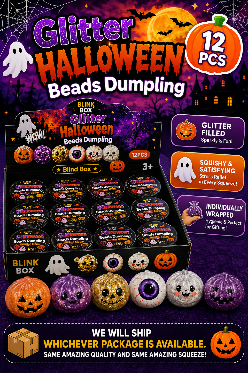 Halloween Glitter Beads Dumplings